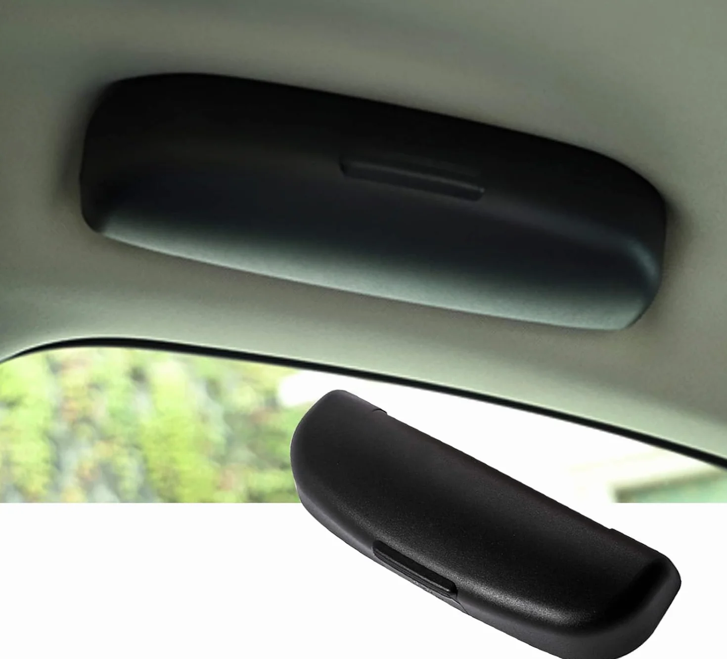 SKTU Etui na okulary do Volvo XC40 XC60 XC90, uchwyt na okulary przeciwsłoneczne, ABS (czarny)