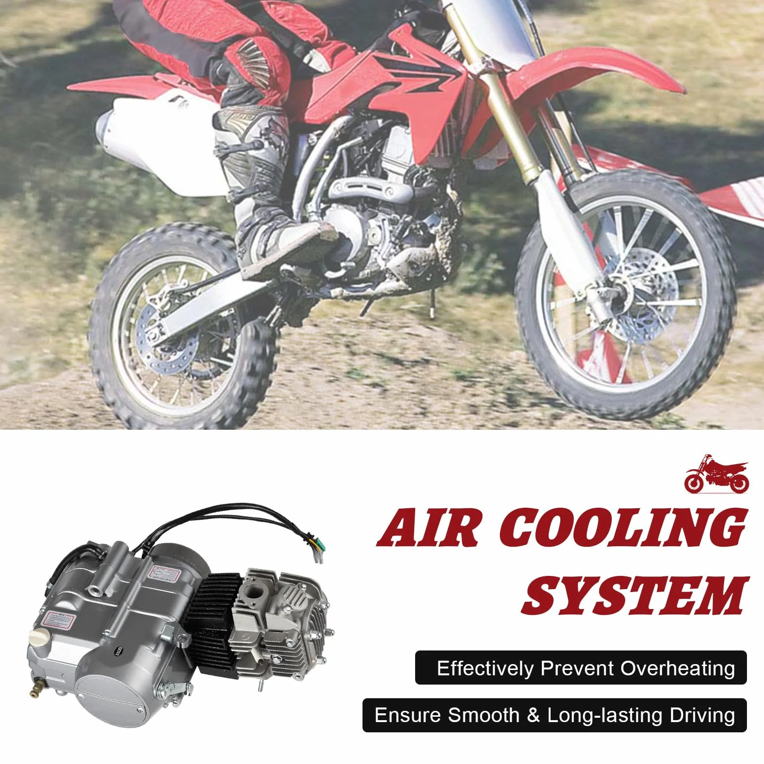 Silnik motocyklowy 125 cm³ 4-suwowy chłodzony powietrzem jednocylindrowy do Dirt Bike CRF50 XR50 CRF70 XR70 Z50