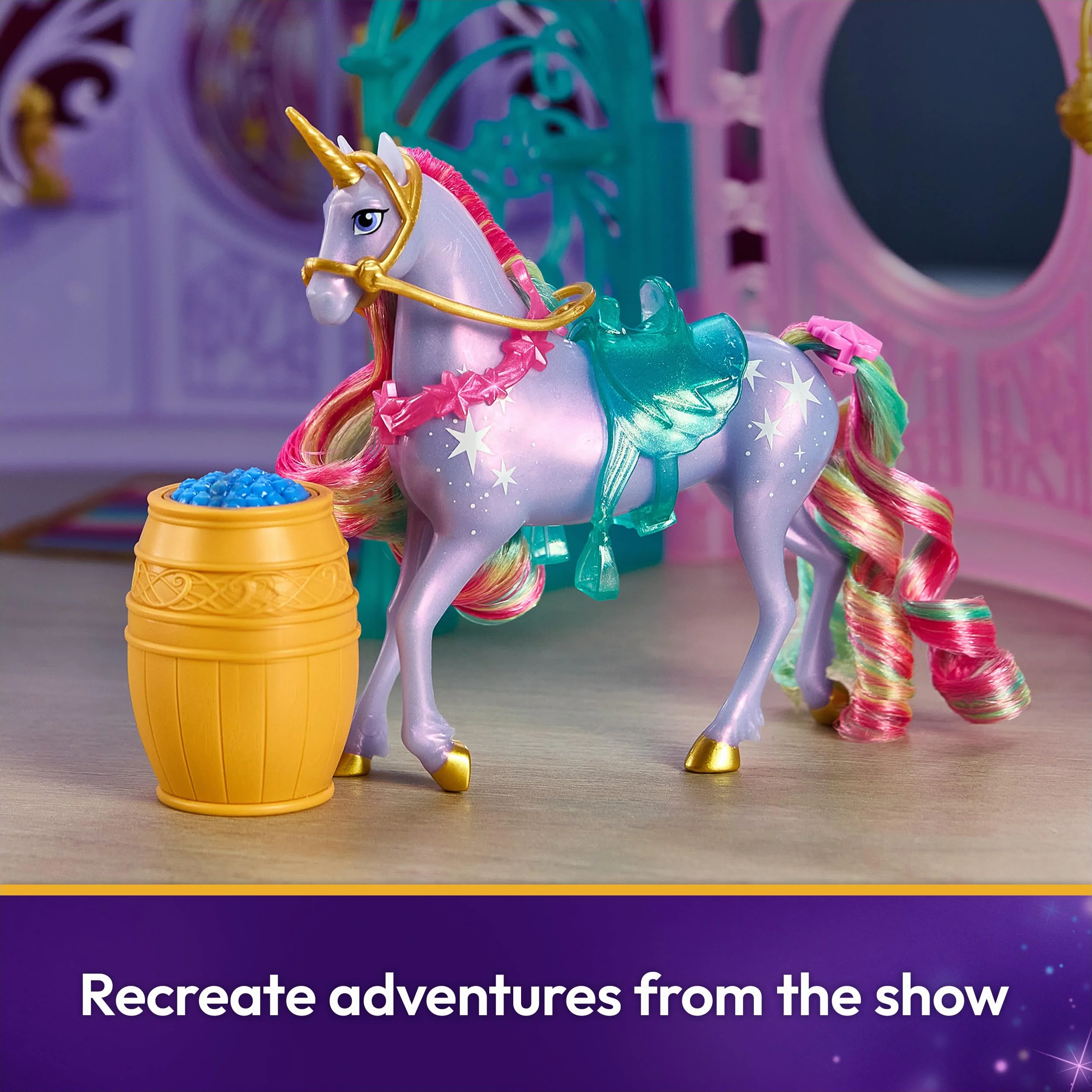 Unicorn Academy 6072449 Small Dolls Stable Playset, wielokolorowy