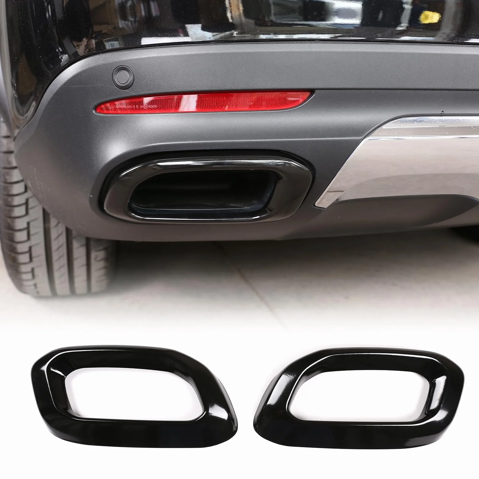 Tłumik rura wydechowa pokrywa tylna do MB GLE 350 GLE 450 GLC GLS W167 X253 X167 2020-2022 stal nierdzewna jasna czerń