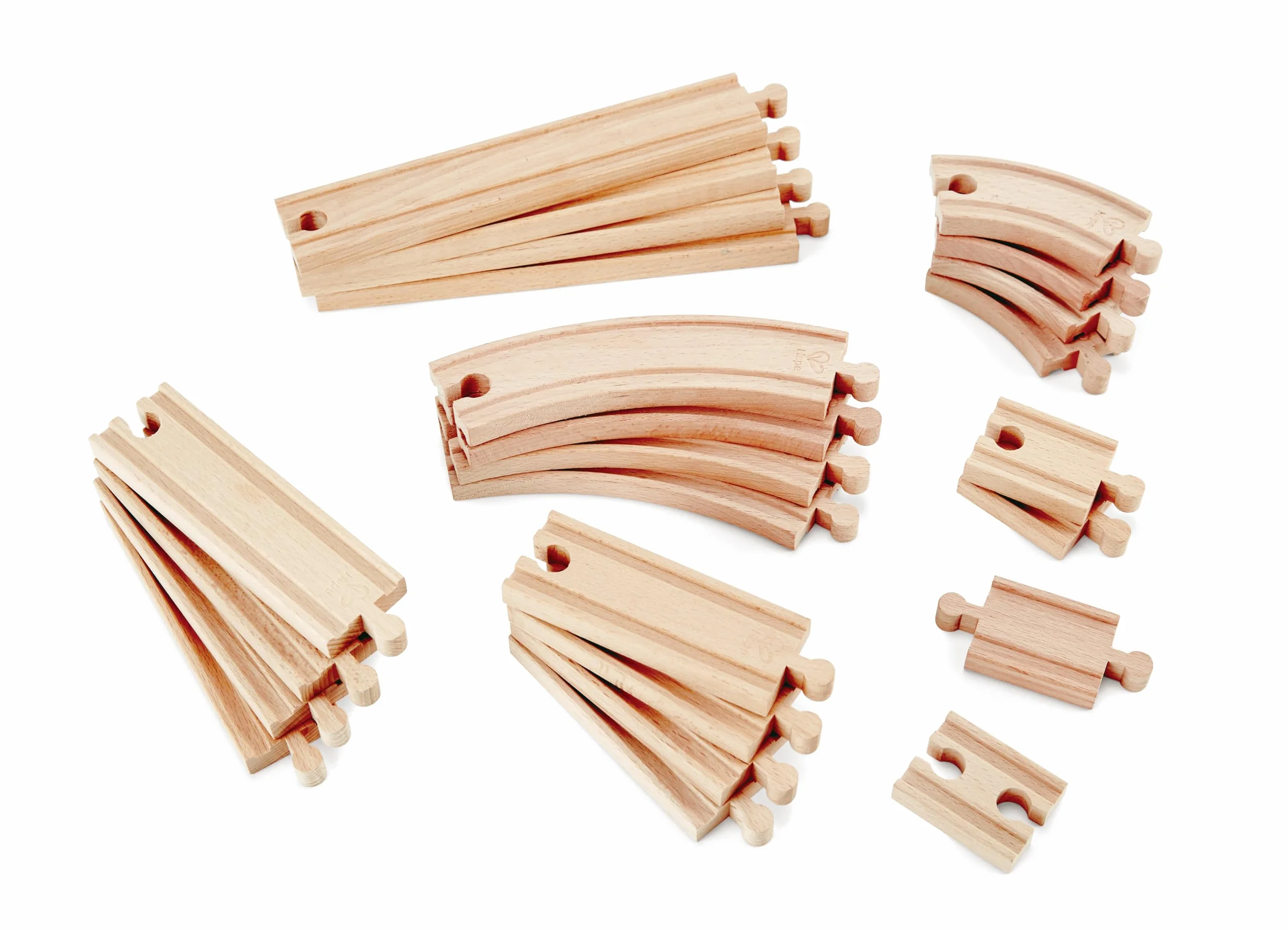 Hape E3707 Super Expansion Rail Pack - Wooden Train Track Accessories, Multicolor, 20.32 x 48.01 x 25.4 cm
