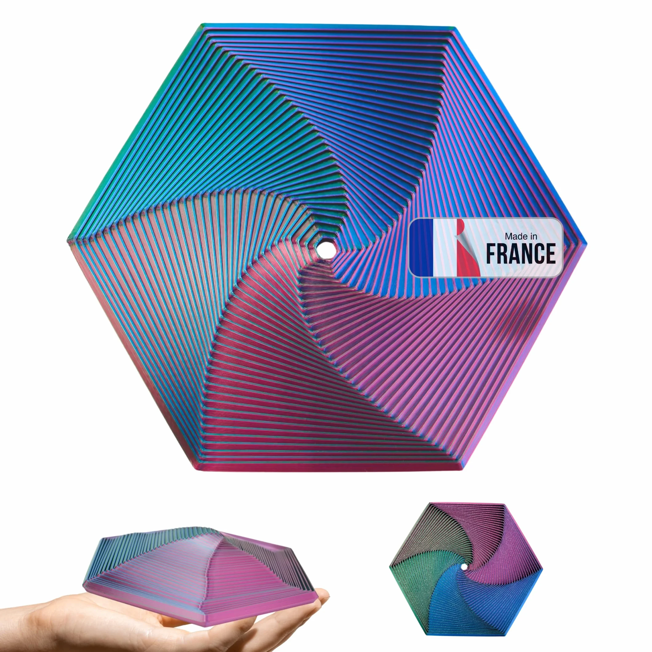 Fractal Fidget Hexagon Antystresowy Wydruk 3D Pomysł na Prezent Dla Dorosłych - Urodziny Święta Imprezy Lęk Kieszonkowy Rozmiar Biuro Mały Lekki Gadżet