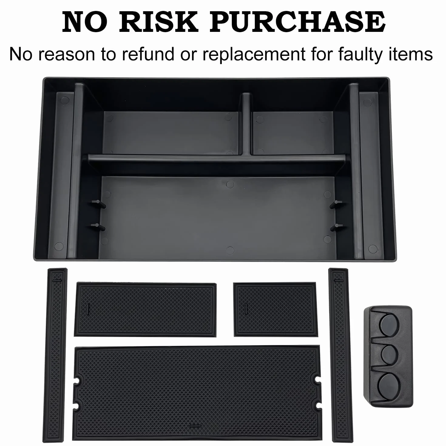 Kompatybilny z Chevy Silverado 1500 Akcesoria/GMC Sierra 1500 2019-2022 Konsola Środkowa Organizer Taca Pasuje do 2020-2022 Silverado/Sierra 2500 HD/3500 HD - Tylko pełna konsola