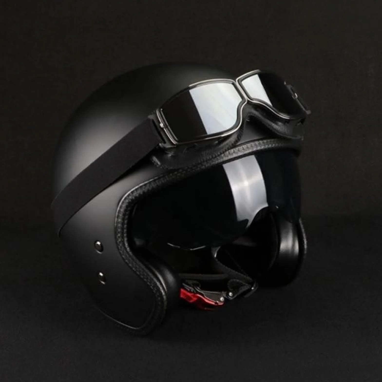 Gogle motocyklowe w stylu retro, gogle lotnicze, do motocrossu, wiatroszczelne, ze skóry PU, okulary przeciwsłoneczne w stylu vintage