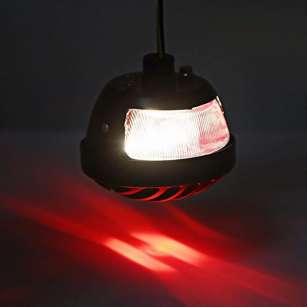 KIMISS Tylne Światło STOP LED Okrągłe Czarne Wodoodporne do Motocykli Bobber Chopper