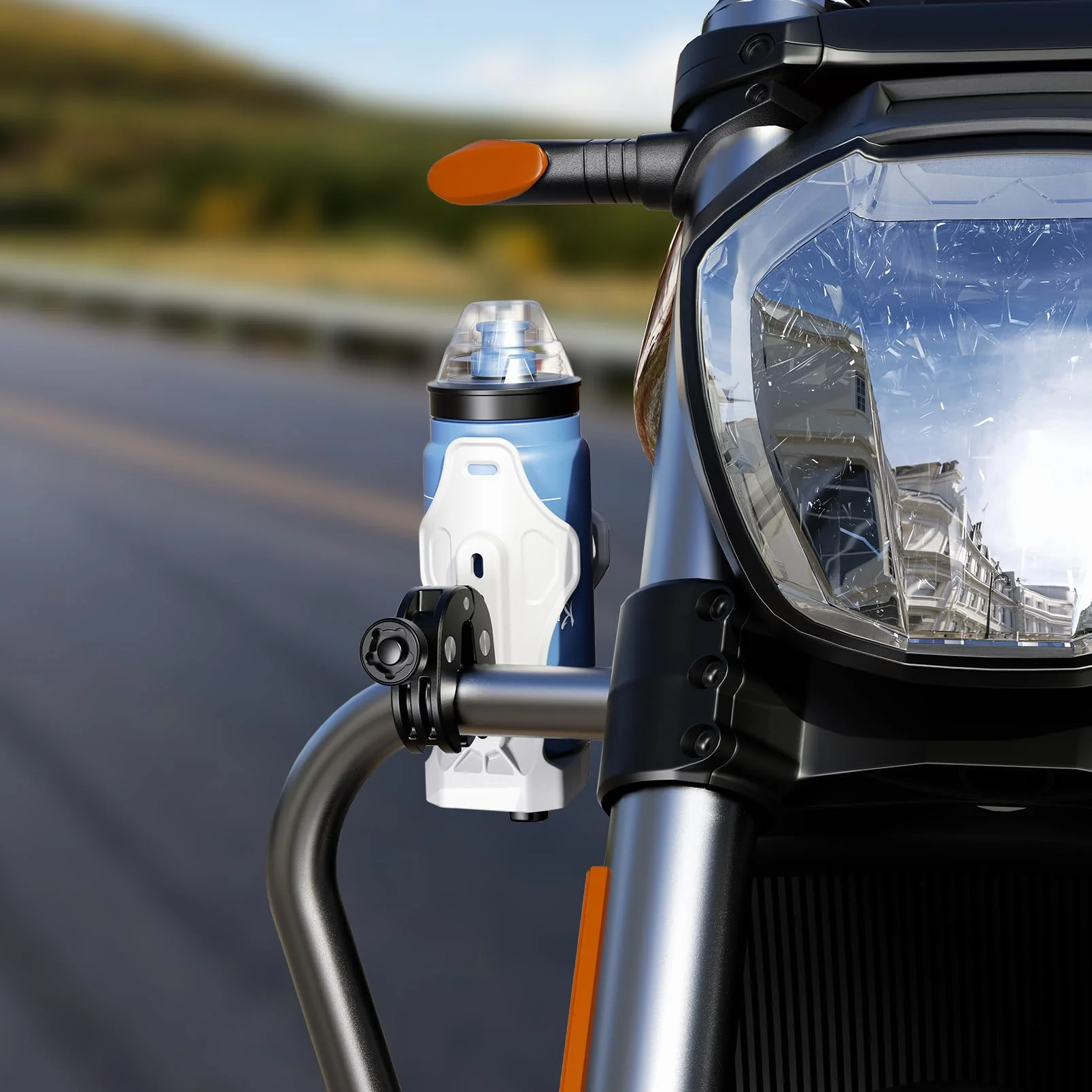 iMESTOU Antykradzieżowy uchwyt na kubek motocyklowy, uchwyt na butelkę na wodę ATV kompatybilny z 50-90 mm średnicy. Butelki na napoje, odpowiedni do wózka rowerowego i ATV...