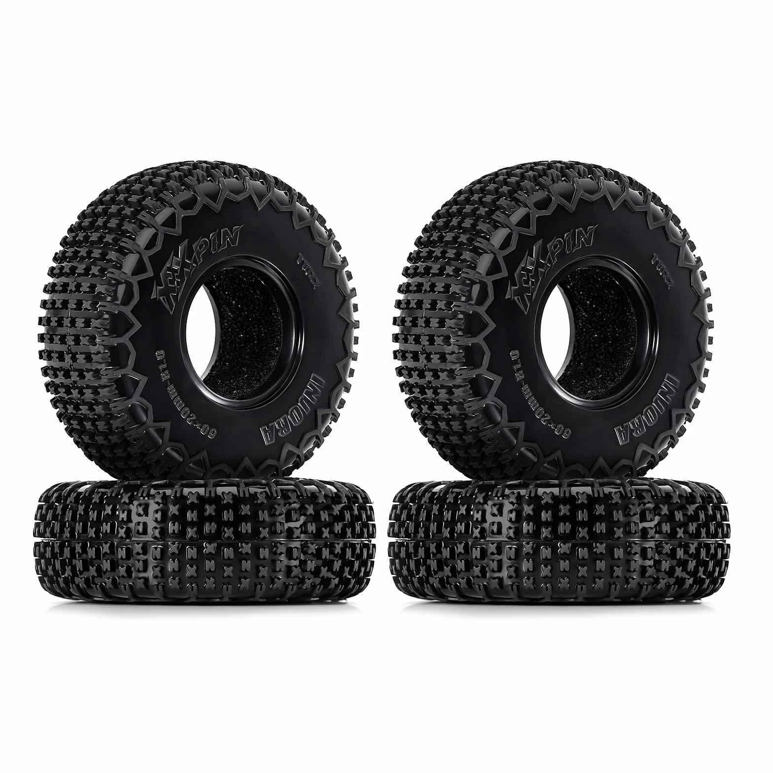 INJORA Opony 1.0 -S5 60 * 20 mm XHX Pin Opona do 1/18 1/24 RC Crawler SCX24 FCX24