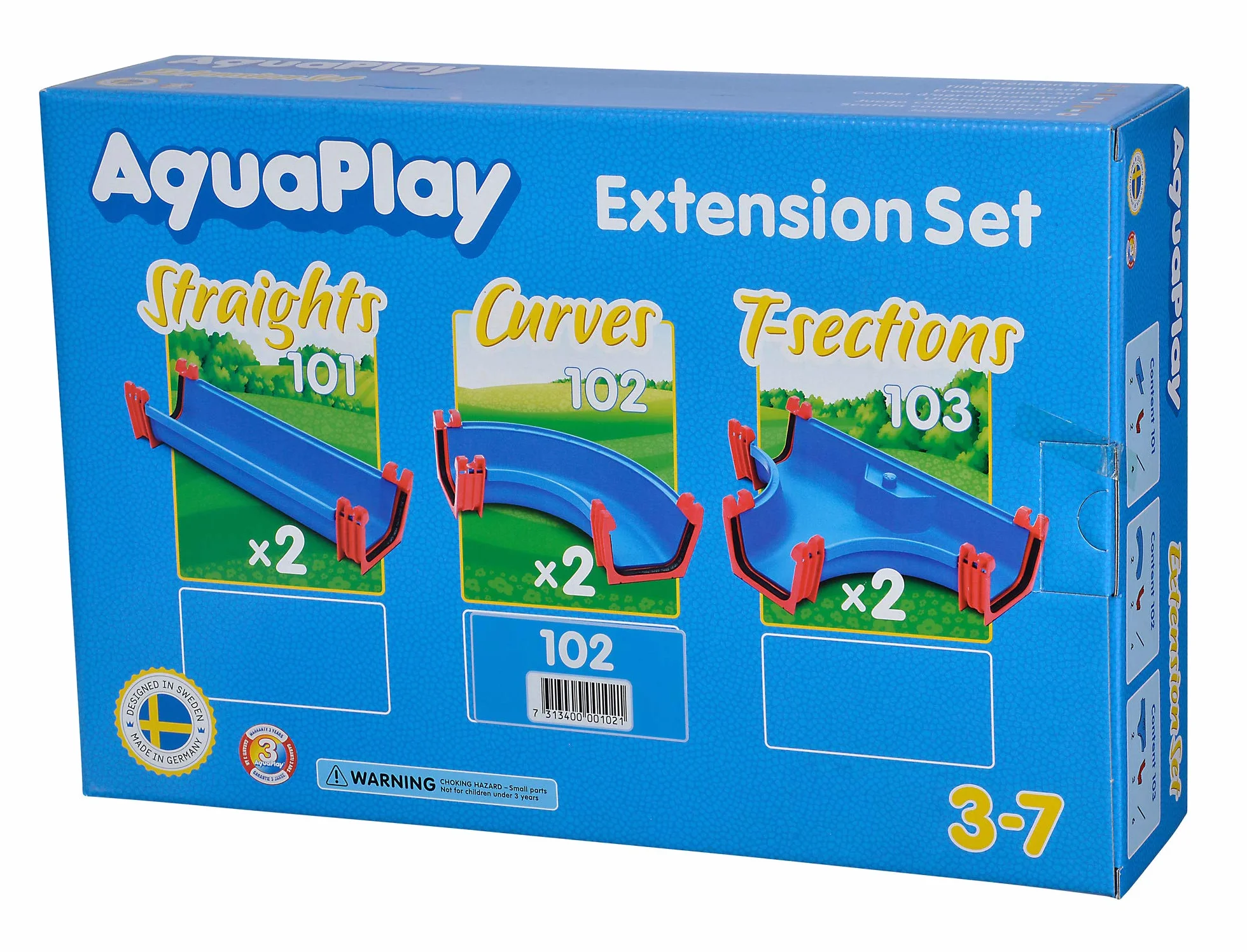 AquaPlay - Krzywa 2x - zestaw rozszerzający do torów wodnych AquaPlay, 2 x element krzywizny, 2 x klamry łączące, 4 x gumowa uszczelka, akcesoria do dróg wodnych