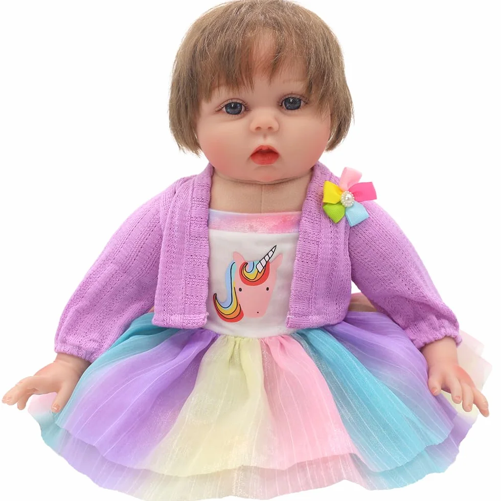 ZWOOS Ubranie dla lalek dla lalek 50-55 cm, sÅ‚odki strój baweÅ‚niany kompatybilny z Reborn i innymi