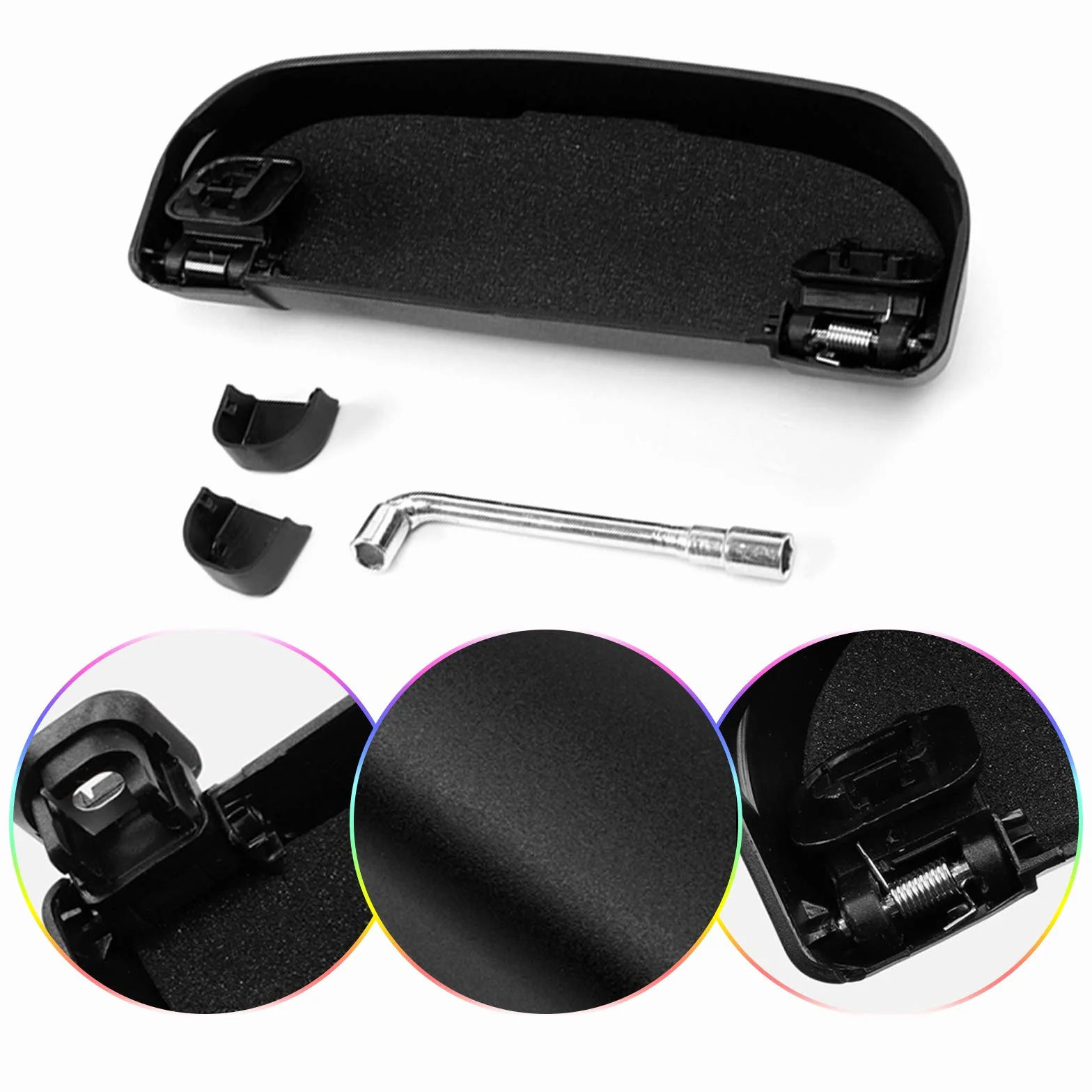 SKTU Etui na okulary do Volvo XC40 XC60 XC90, uchwyt na okulary przeciwsłoneczne, ABS (czarny)