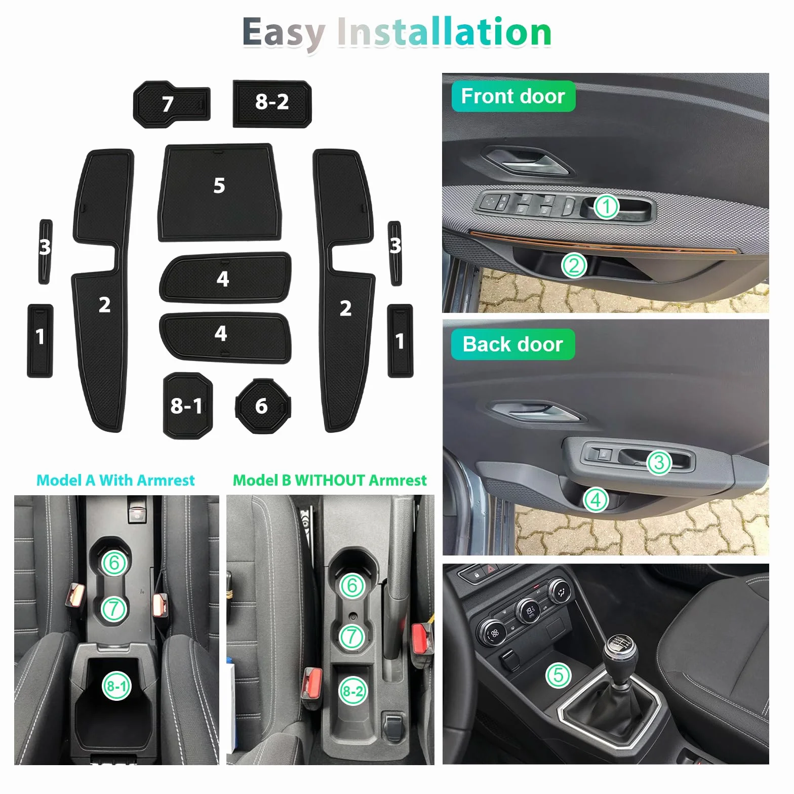 GAFAT Maty Antypoślizgowe Dacia Sandero 3 Sandero Stepway III 2021-2026 Czarny