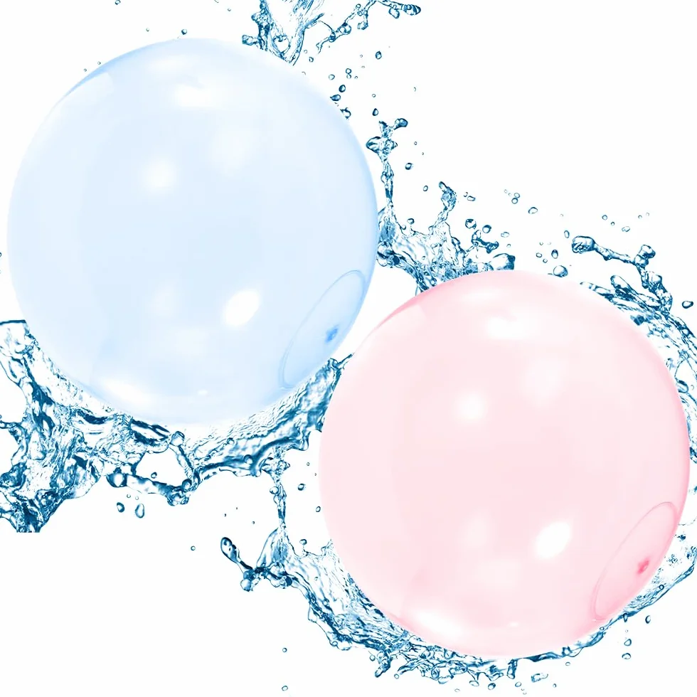 Bubble Ball, 2 sztuki, 120 cm, przezroczysty balon do skakania, nadmuchiwana piłka wodna, odporne na rozdarcia