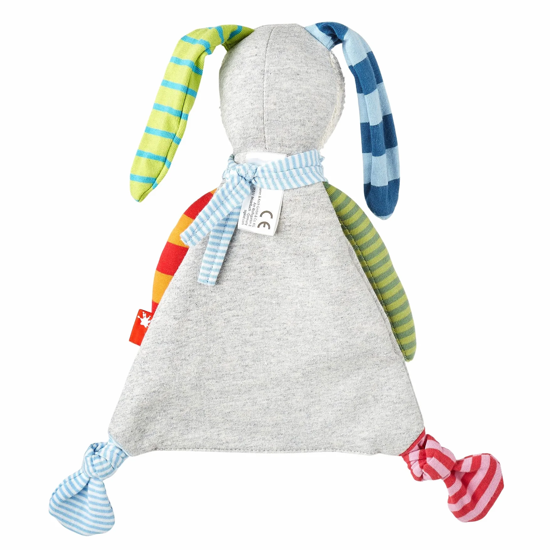 Sigikid 41274 koc, królik, Mädchen und Jungen, zabawka dla niemowląt, zalecana od urodzenia, wielokolorowa