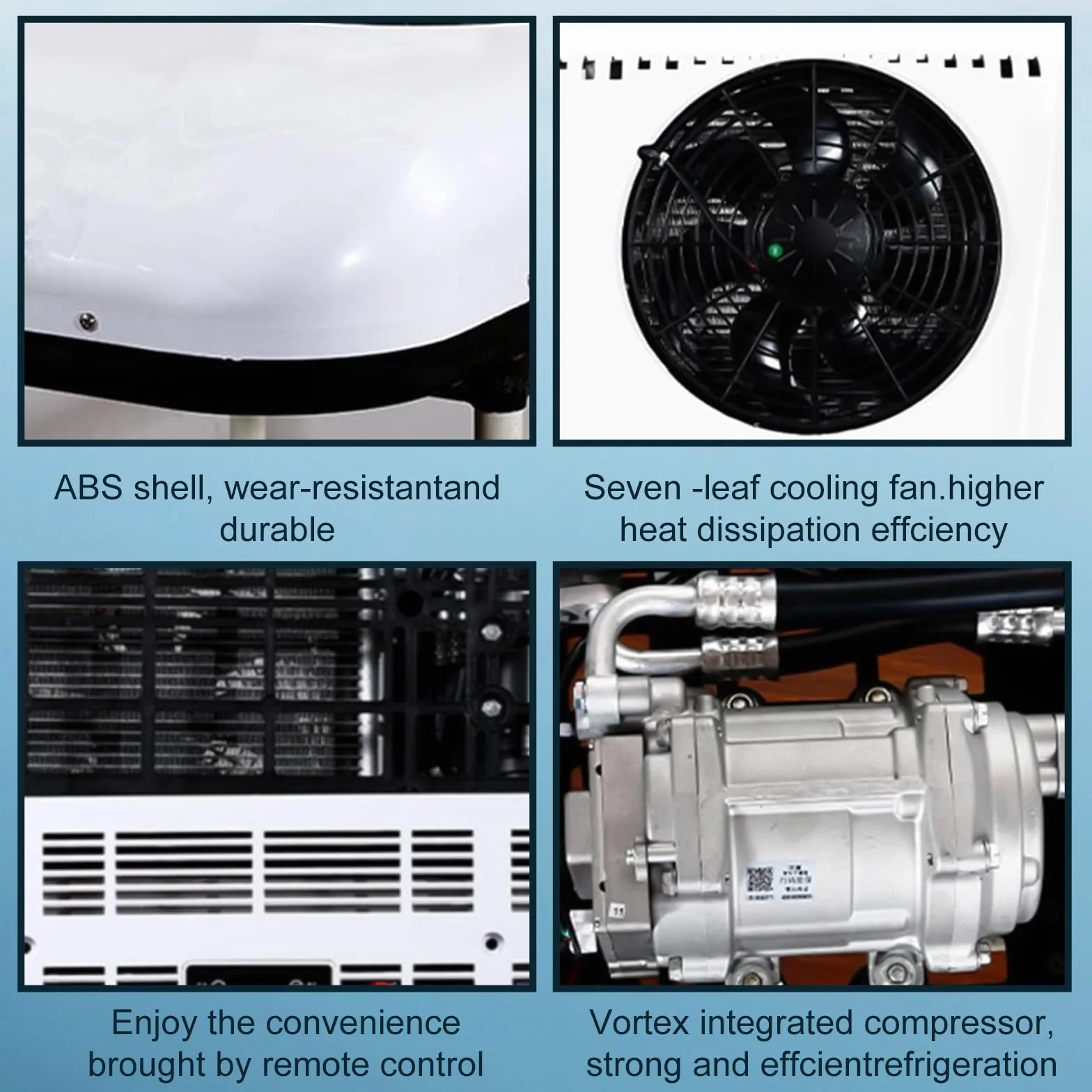 12 V DC RV Air Conditioner, klimatyzator do samochodów kempingowych, niski poziom hałasu, mobilne klimatyzatory do wygodnego podróżowania, do przyczepy kempingowej, kolor biały, 12 V