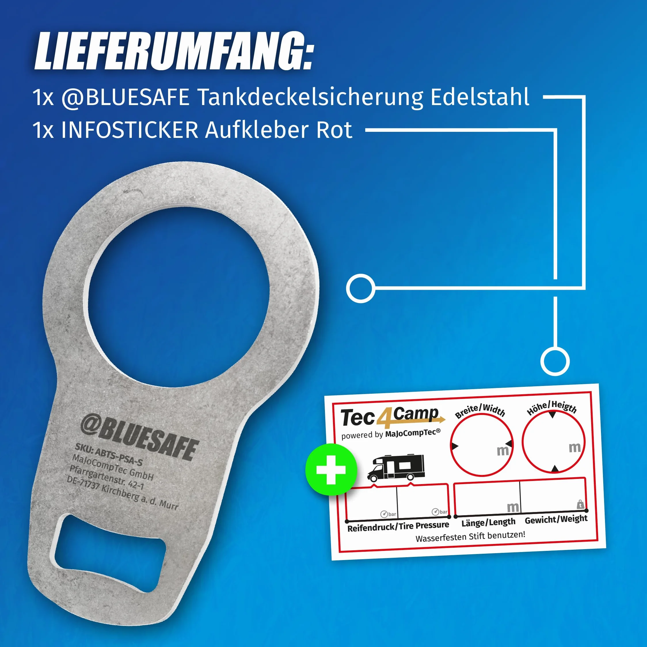 AdBlue Zabezpieczenie korka wlewu paliwa Boxer AdBlueSafe czarne