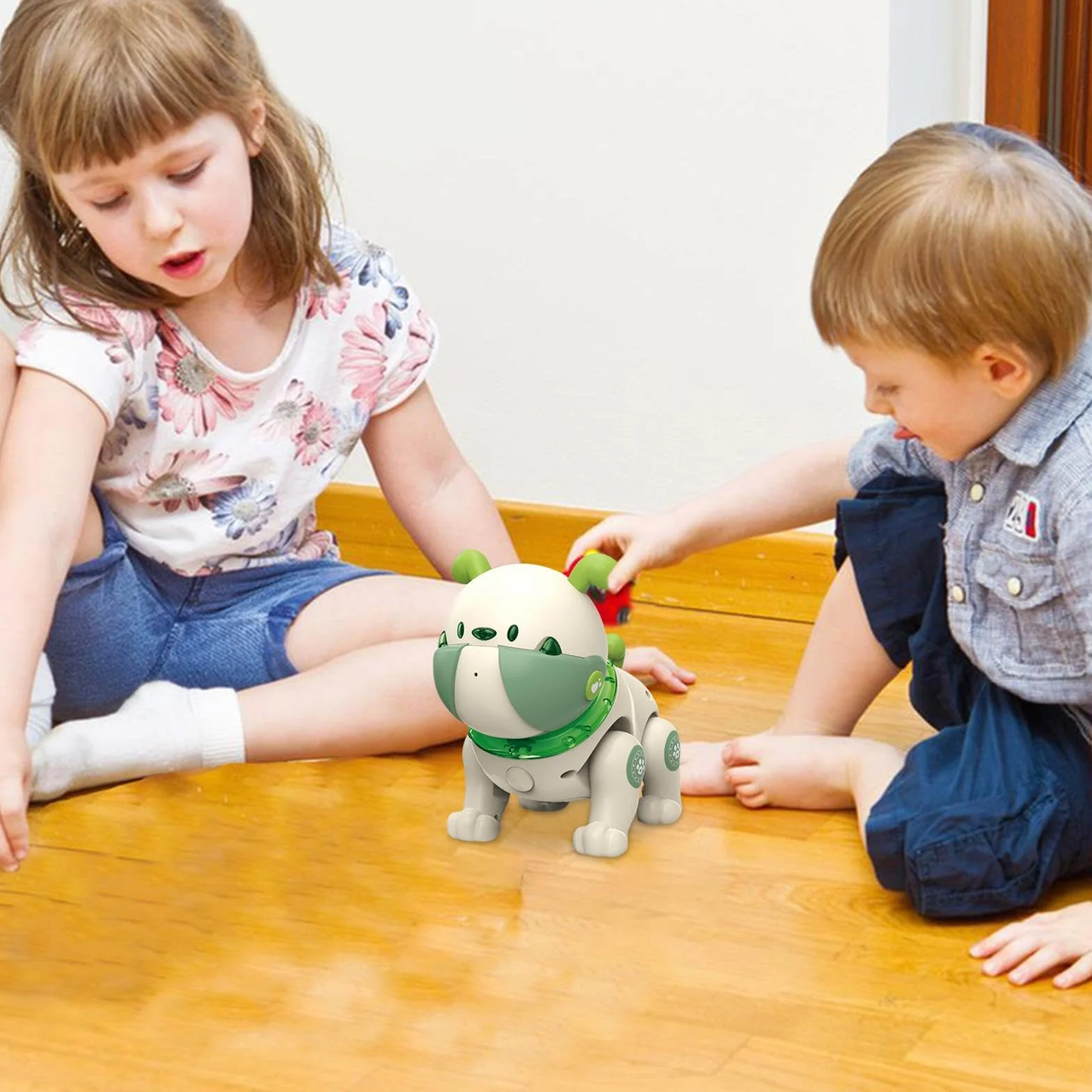 Children Intelligent Robotic Dog, Children Remote Control Robot Toy Dog, Early Learning Toy, Smart Touch Sensing Animals Backyard, Singing Robot Dog, Easy To Use, Portable for Boys Girls