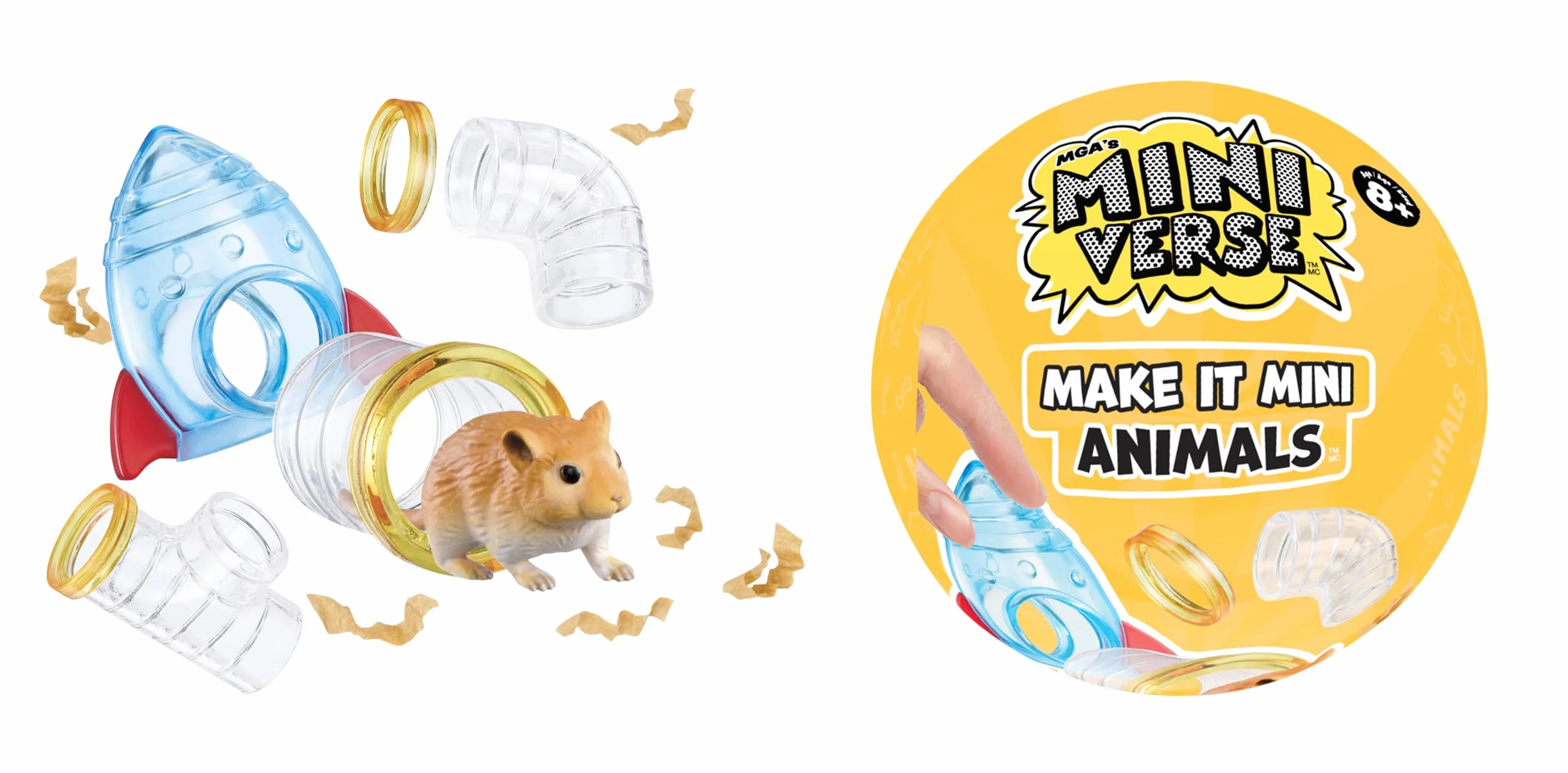 MGA's Miniverse Make It Mini Animals Series 2 – Zestaw z Jedną Figurką Zwierzątka i Akcesoriami, Mini Kolekcjonerskie Elementy; w Serii 8 do Zebrania; dla Kolekcjonerów i Dzieci od 8 Lat