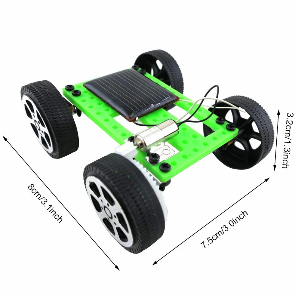 DIY Science Toys Montage Solarbetriebenes Auto Mini Sun Power Solarauto Modell Wissenschaft Experiment Bauspielzeug für Kinder
