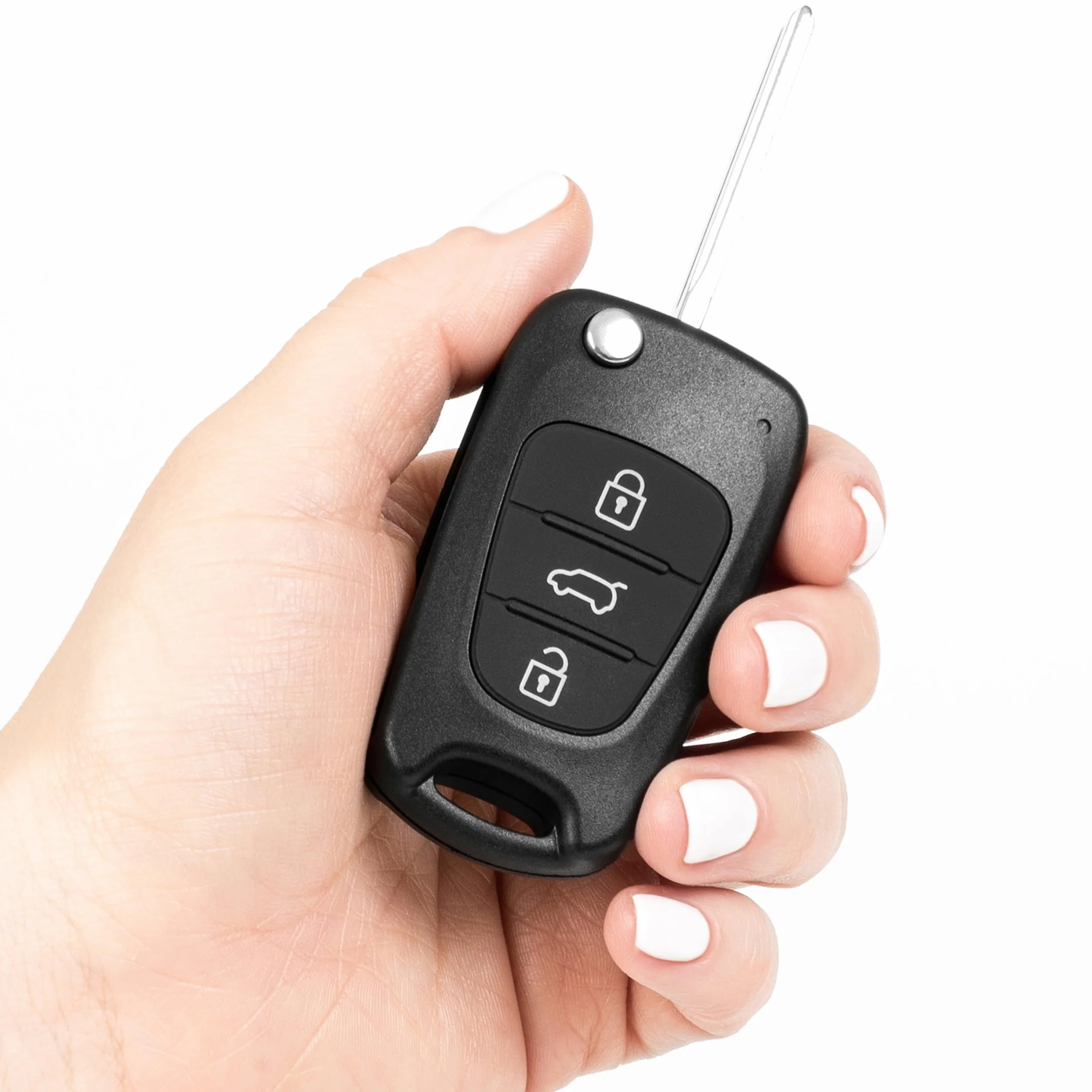 FINTERRY Obudowa Kluczyka Samochodowego – Pasuje do Hyundai i10 i20 i30 ix20 ix35 Elantra Veloster Tucson i Kia Rio Ceed ProCeed Carens Picanto Sorento Sportage Soul Venga – Etui na Kluczyk