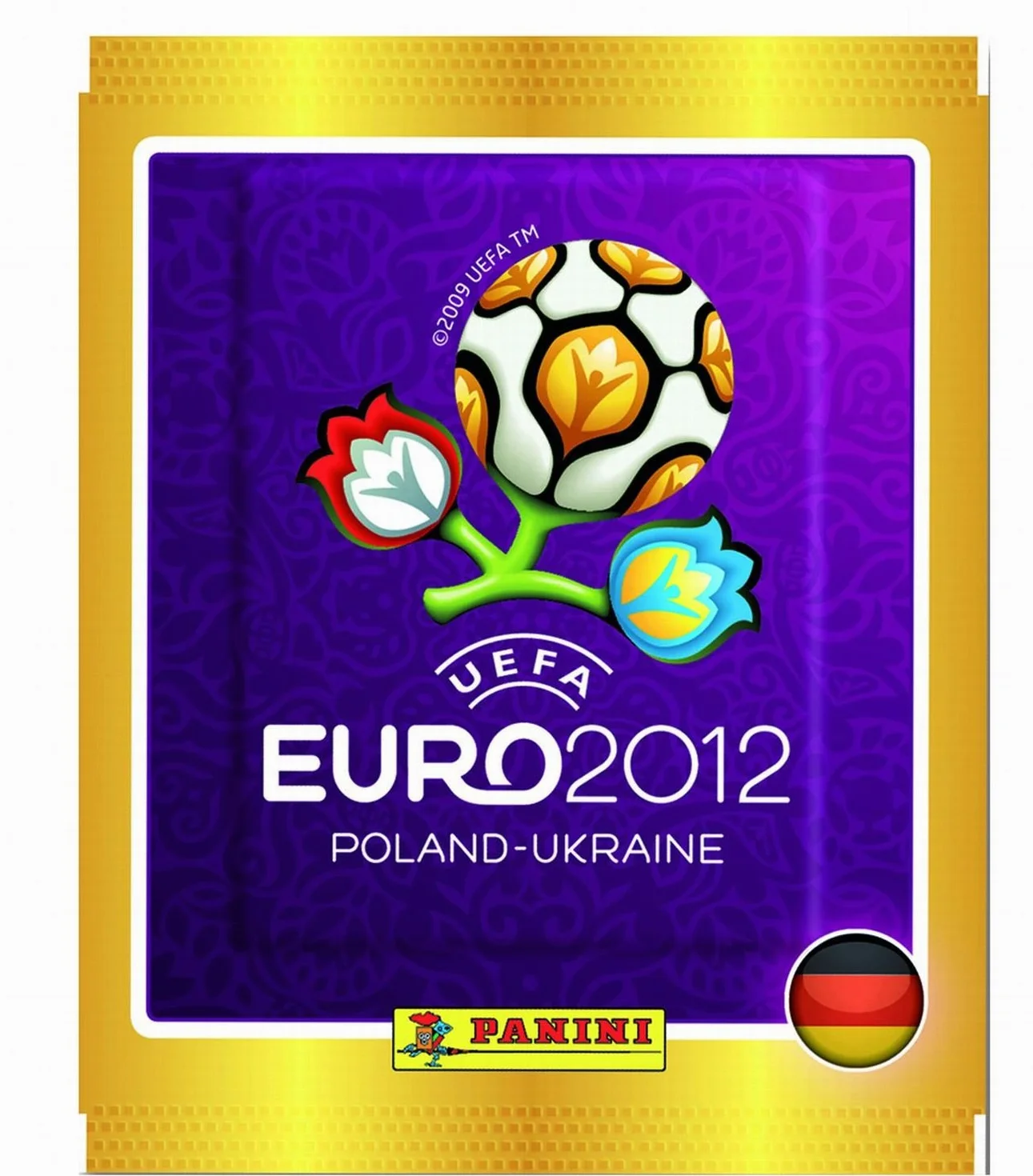 Panini 000603S – UEFA Euro 2012 naklejka kolekcjonerska na wyświetlacz, 100 torebek z 5 naklejkami, oryginalna wersja niemiecka