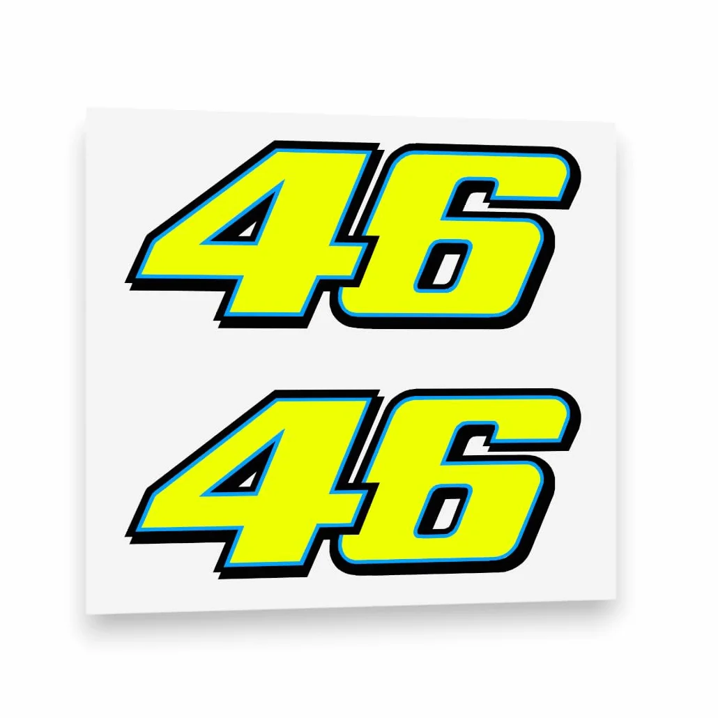 Valentino Rossi winylowa naklejka fluorescencyjna żółta 46 15 cm