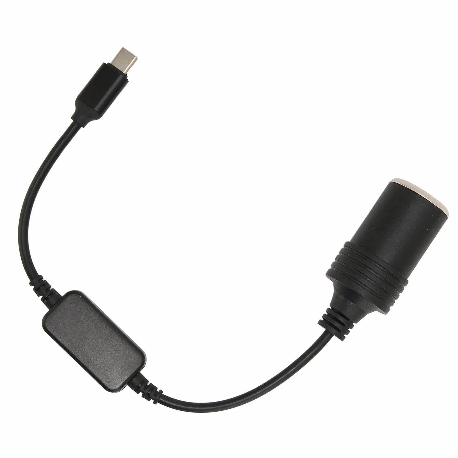 Gniazdo Zapalniczki Samochodowej 5V USB C Męski na 12V żeński Konwerter Zasilacza 11.8in