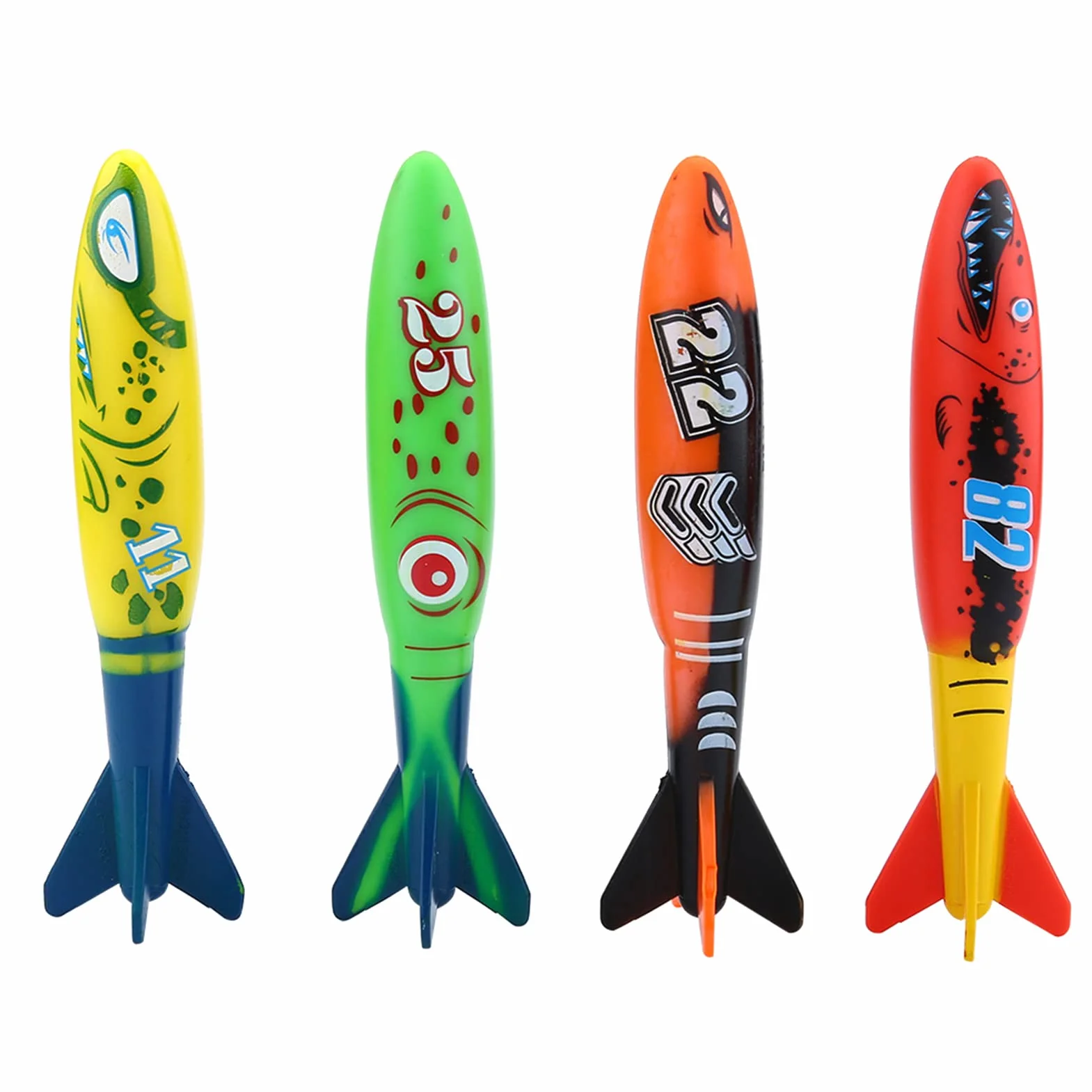 Vgeby Nurving Torpedo Toys, 4 sztuki zabawki treningowe nurkowe zabawki sportowe dla dzieci Podwodna gra