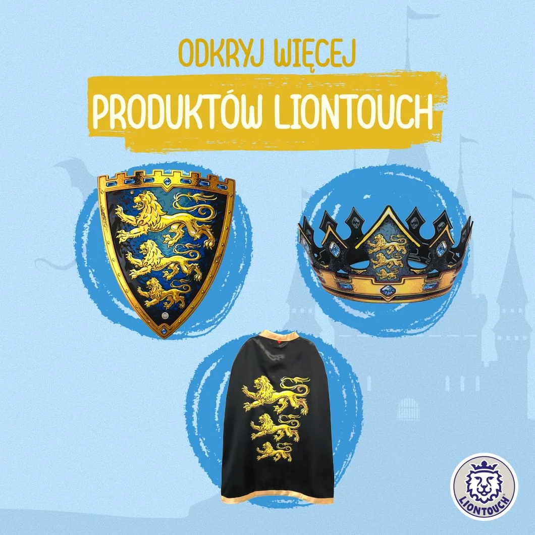Liontouch - Miecz piankowy King dla chłopców – 3-6 lat | średniowieczna zabawka dla dzieci i małych dzieci w stylu królewskim | bezpieczne i trwałe akcesoria do królewskich przebrań