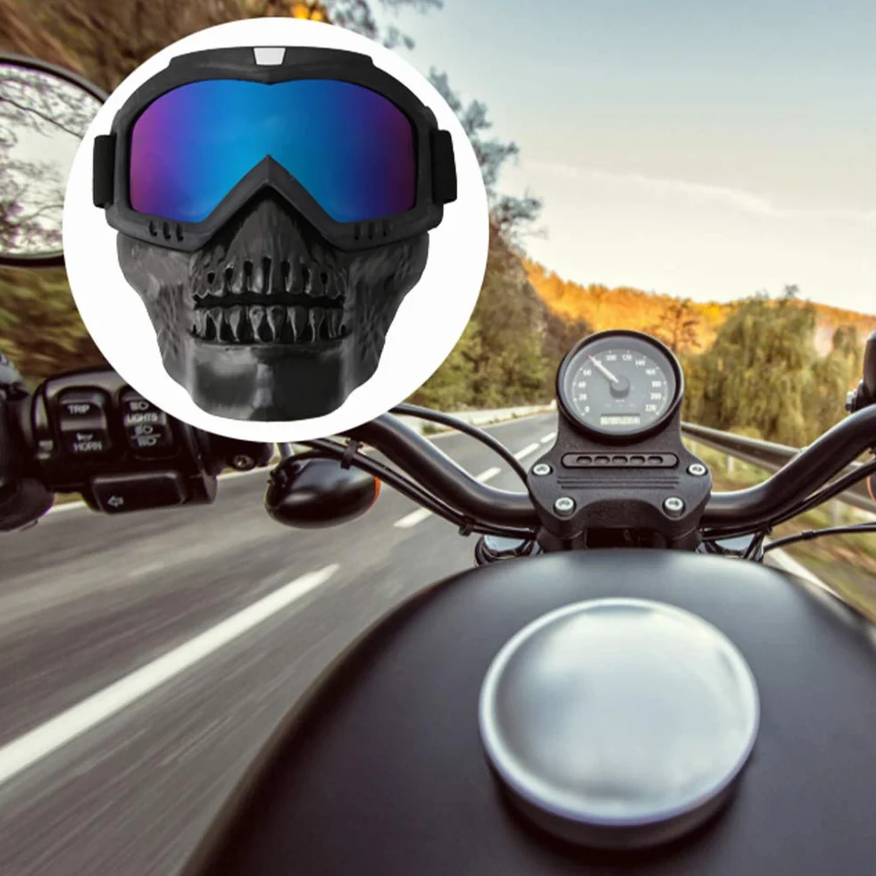 Demeras Okulary motocyklowe Motocross Maska Zdejmowana na Twarz ATV