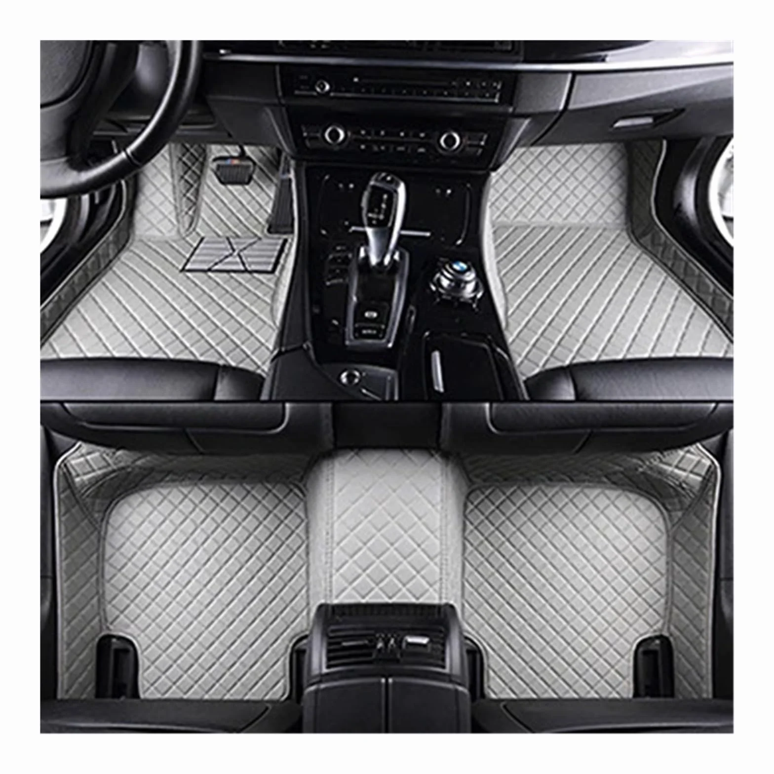 Niestandardowe dywaniki samochodowe pasujące do Volvo XC90 2015-2022 Lata Szczegóły wnętrza Akcesoria samochodowe Dywan(Gray)