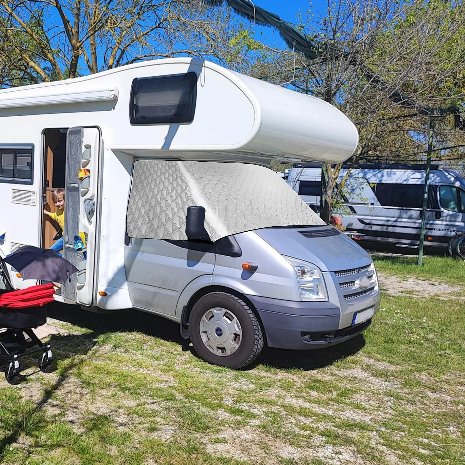 Osłona przedniej szyby do Ford Transit Van MK7 2006-2013 wodoodporna termiczna ochrona przed śniegiem i lodem ochrona przed kurzem ochrona przeciwsłoneczna