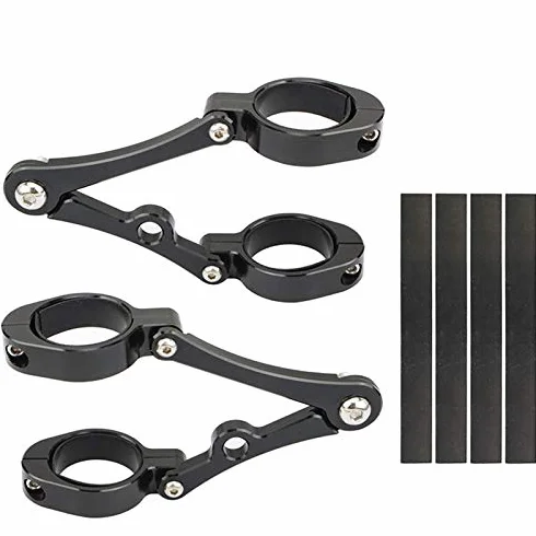 Zacisk mocujący do reflektorów motocyklowych 39 mm - 41 mm CNC średnica rury uniwersalne do / / wszystkiego, czarny